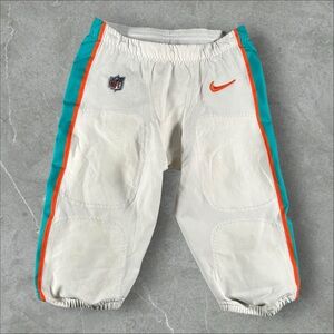 Miami Dolphins Pants Mens 34 White Nike‎ Game Used #59 On Field Derrick McLendon